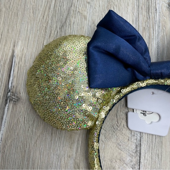 Disney Mickey Ears Gold Sequined - Picture 2 of 6